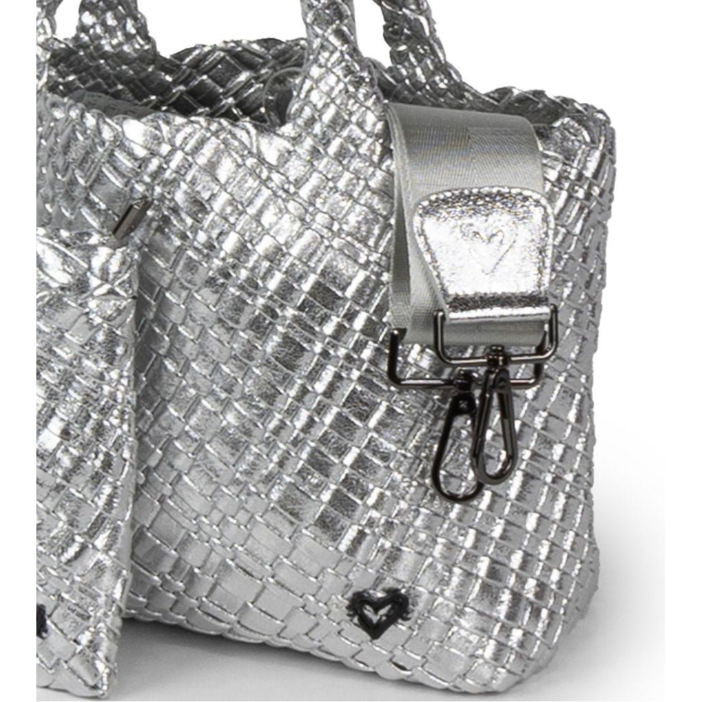 NEW: Brandon Small Woven Tote - Silver preneLOVE®