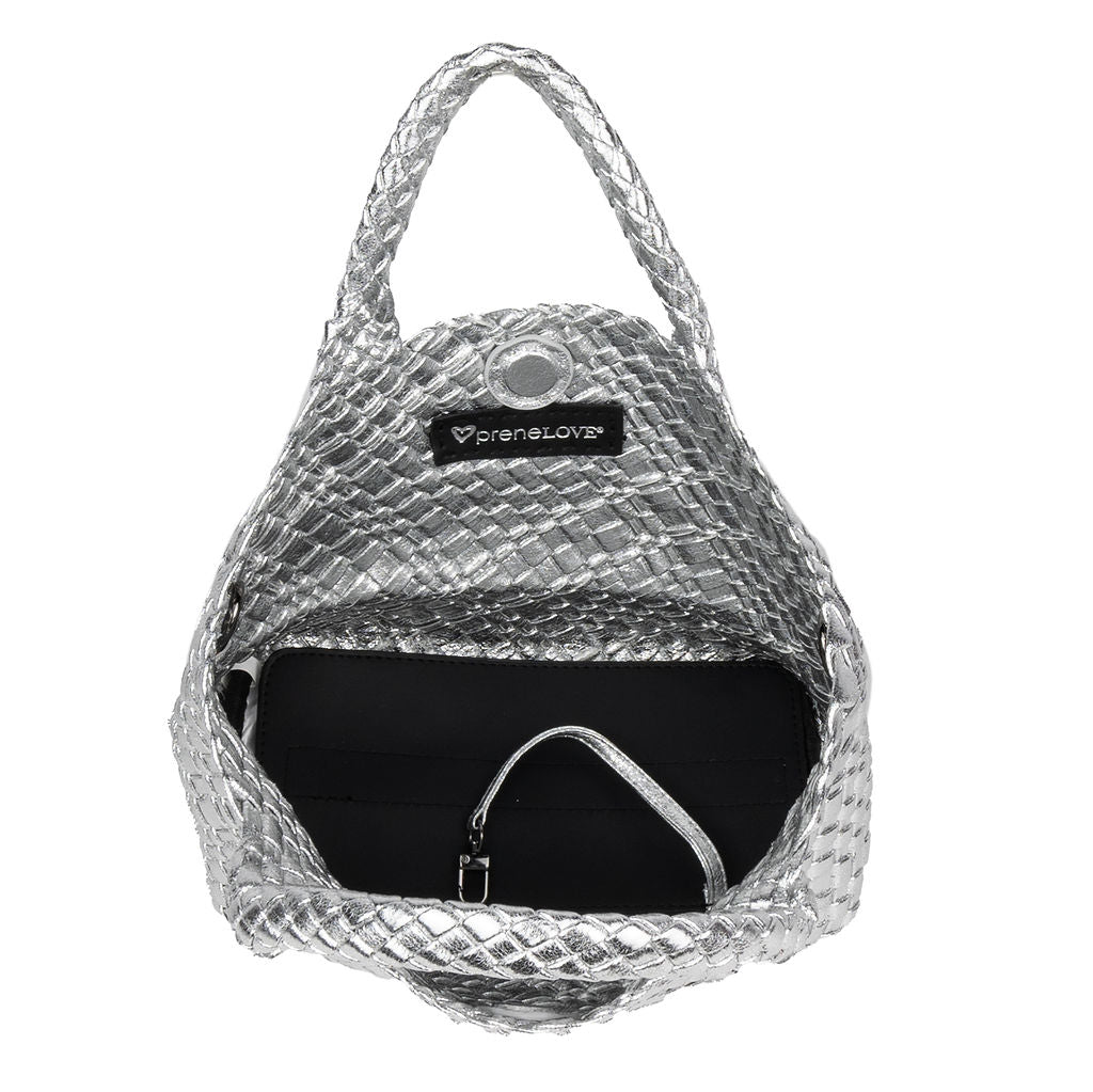 NEW: Brandon Small Woven Tote - Silver preneLOVE®