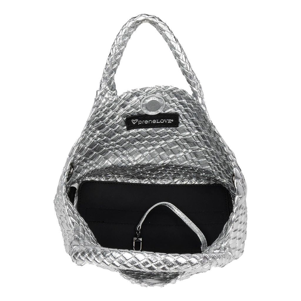 NEW: Brandon Small Woven Tote - Silver preneLOVE®