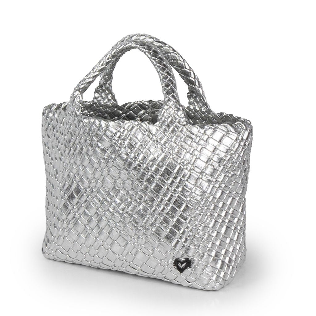 NEW: Brandon Small Woven Tote - Silver preneLOVE®