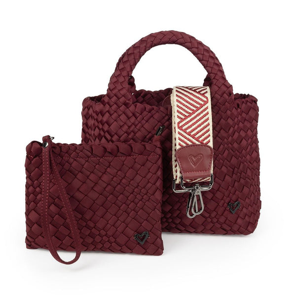 NEW: Brandon Small Woven Tote - Wine preneLOVE®