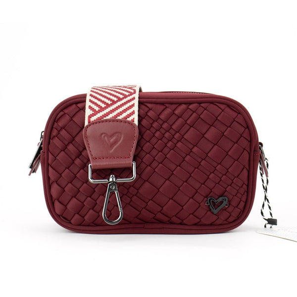 NEW: Caledon Woven Crossbody - Wine preneLOVE®