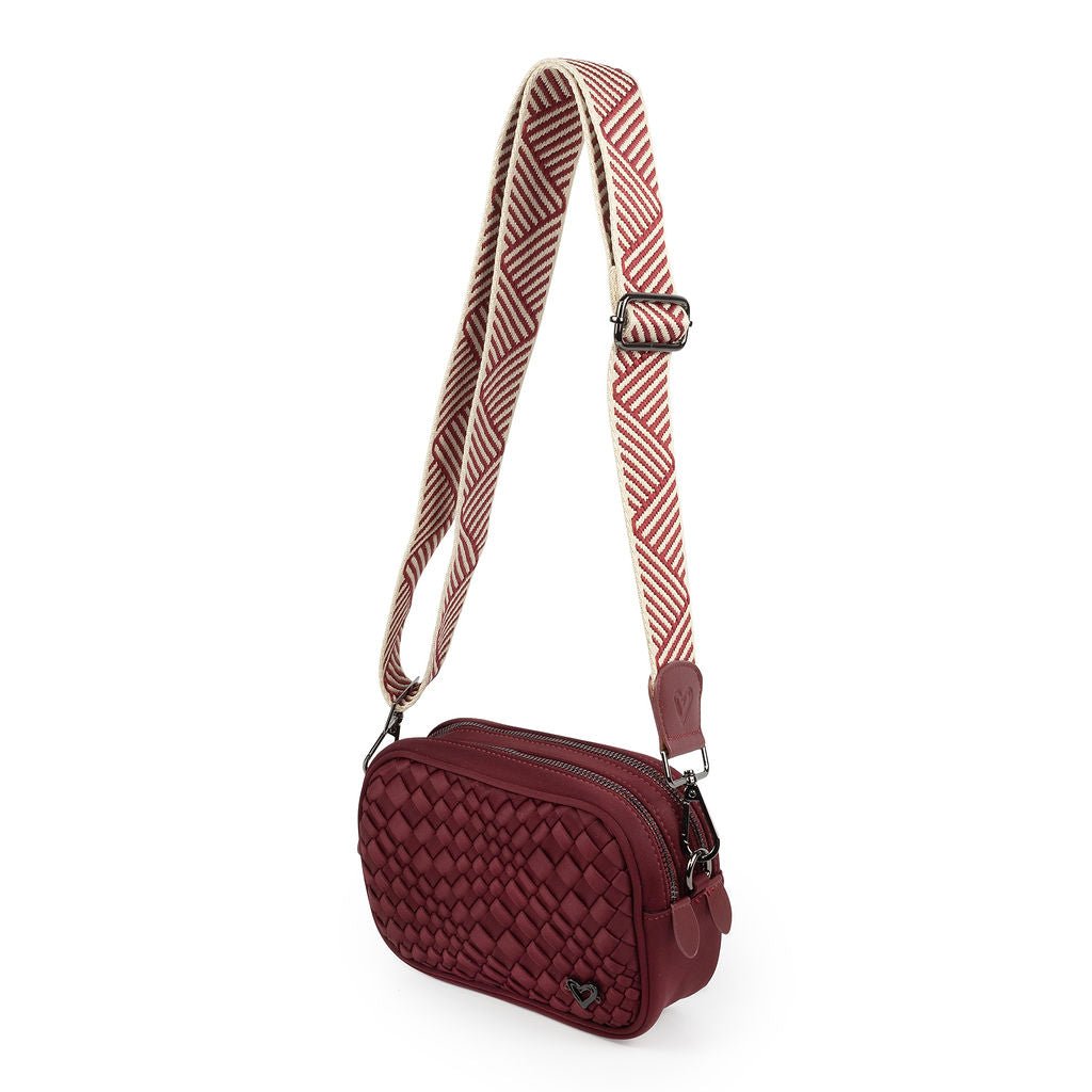 NEW: Caledon Woven Crossbody - Wine preneLOVE®