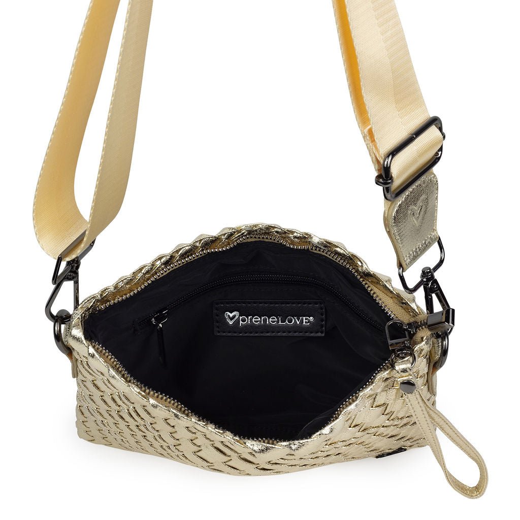 NEW: Charlotte Woven Crossbody - Gold preneLOVE®