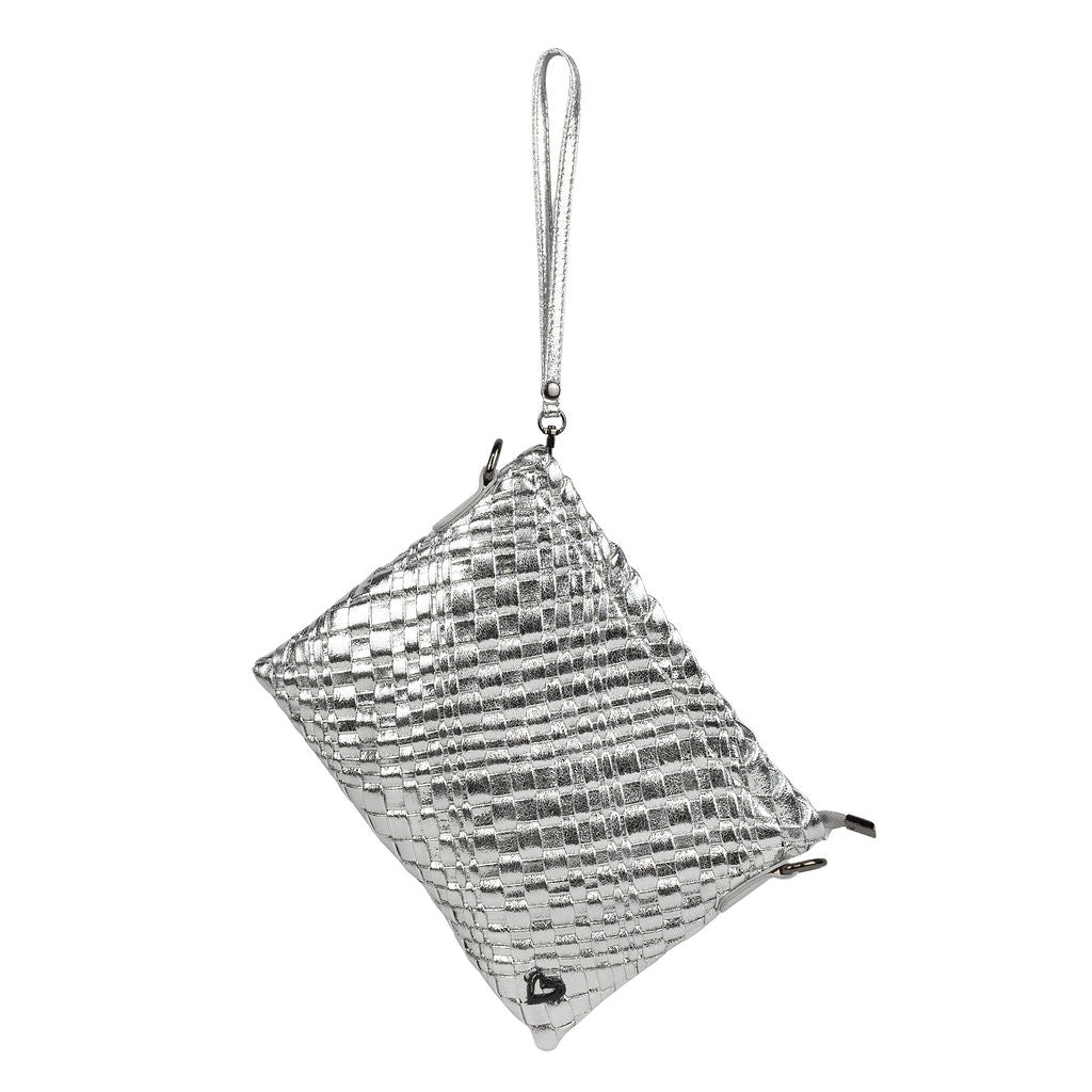 NEW: Charlotte Woven Crossbody - Silver preneLOVE®