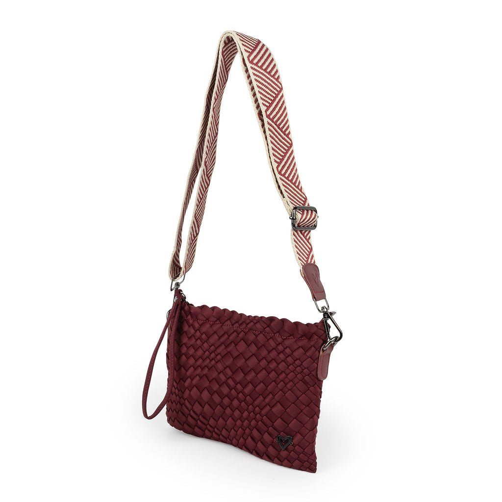 NEW: Charlotte Woven Crossbody - Wine preneLOVE®