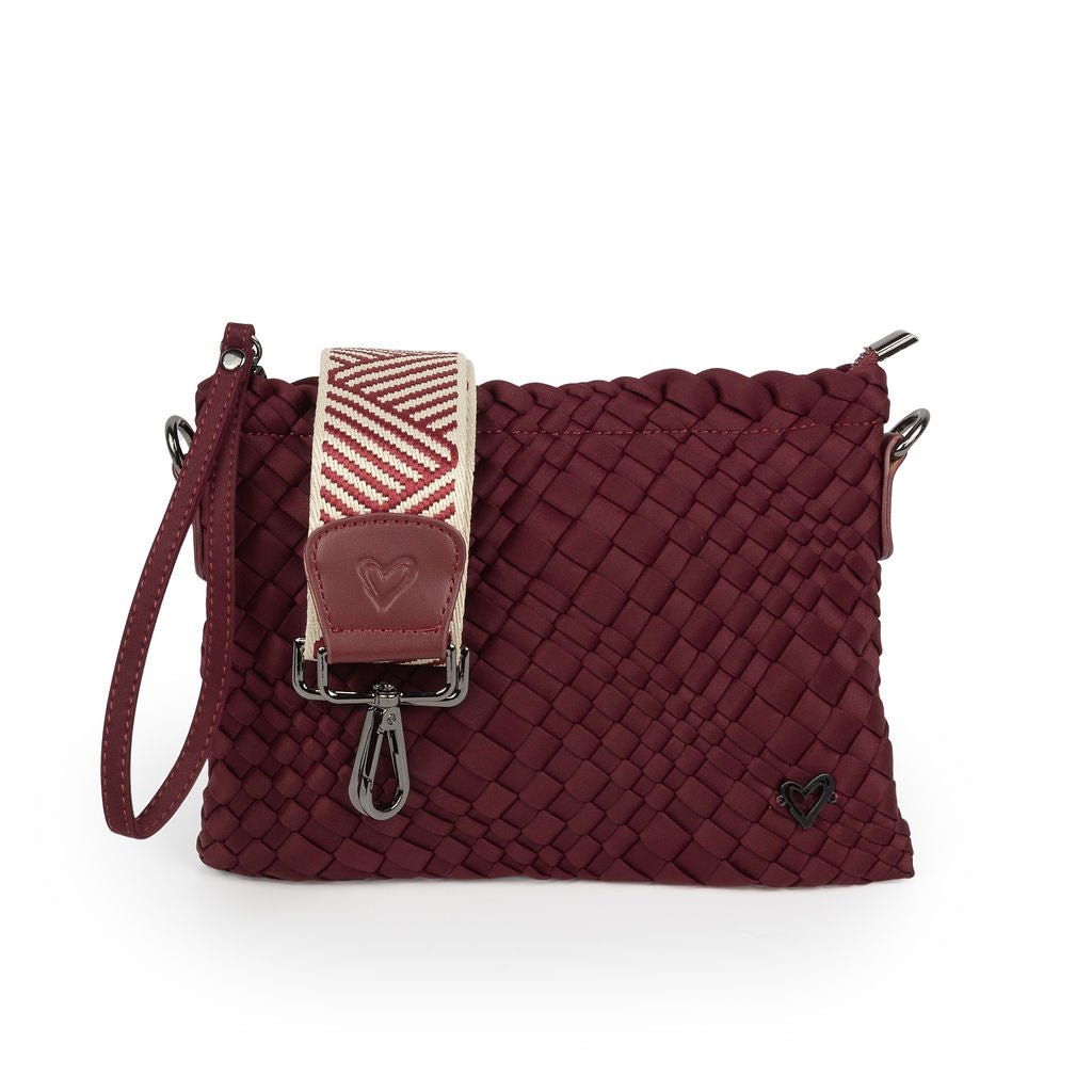 NEW: Charlotte Woven Crossbody - Wine preneLOVE®