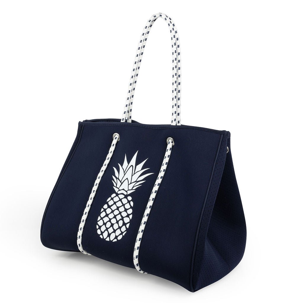 NEW: Classic Large Tote - Pineapple on Navy preneLOVE®