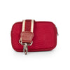 NEW: Cranberry Red Snake - embossed Dual Zipper Belt/Crossbody Bag preneLOVE®