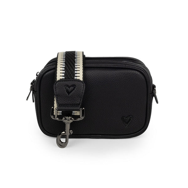 NEW: Durham Vegan Leather Crossbody - Black preneLOVE®