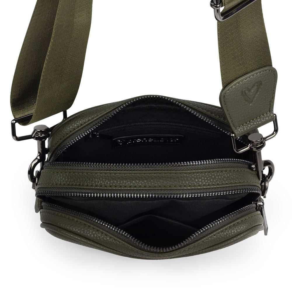 NEW: Durham Vegan Leather Crossbody - Olive preneLOVE®