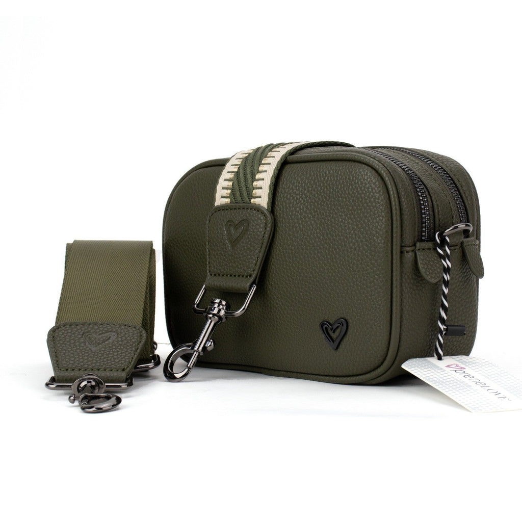 NEW: Durham Vegan Leather Crossbody - Olive preneLOVE®