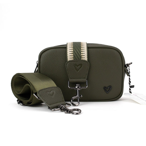 NEW: Durham Vegan Leather Crossbody - Olive preneLOVE®