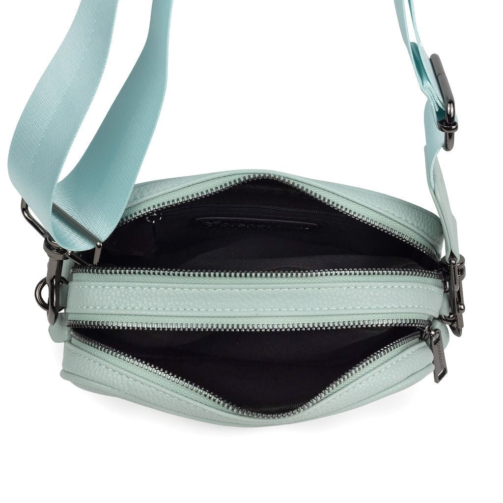 NEW: Durham Vegan Leather Crossbody - Pale Blue preneLOVE®