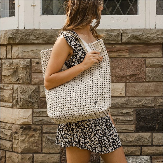 NEW: Eston Hand - knotted Tote - Bone preneLOVE®