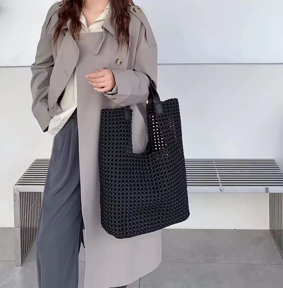 NEW: Eston Woven Tote - Black preneLOVE®