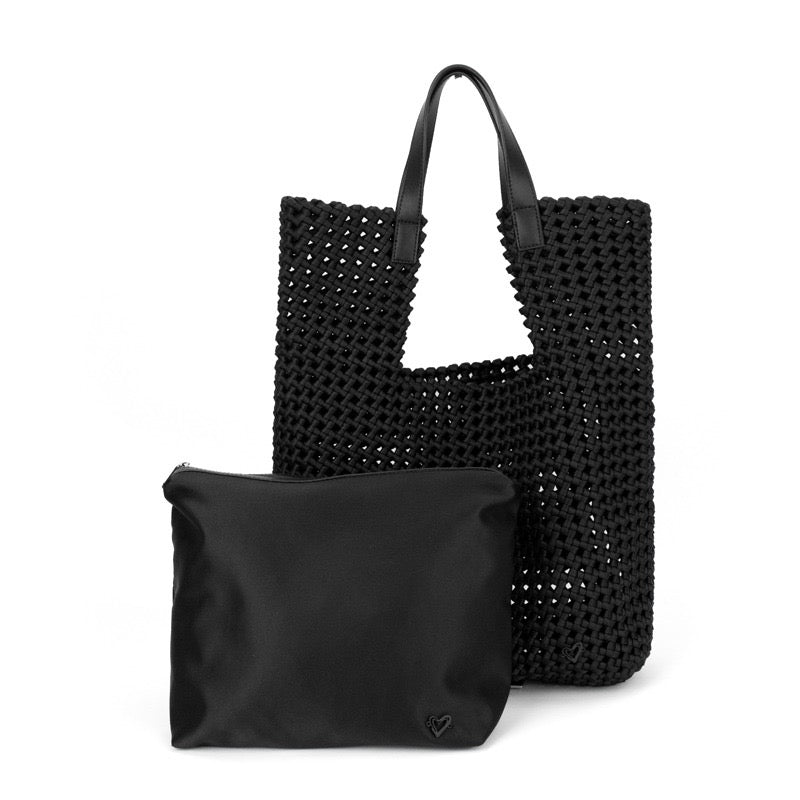 NEW: Eston Woven Tote - Black preneLOVE®