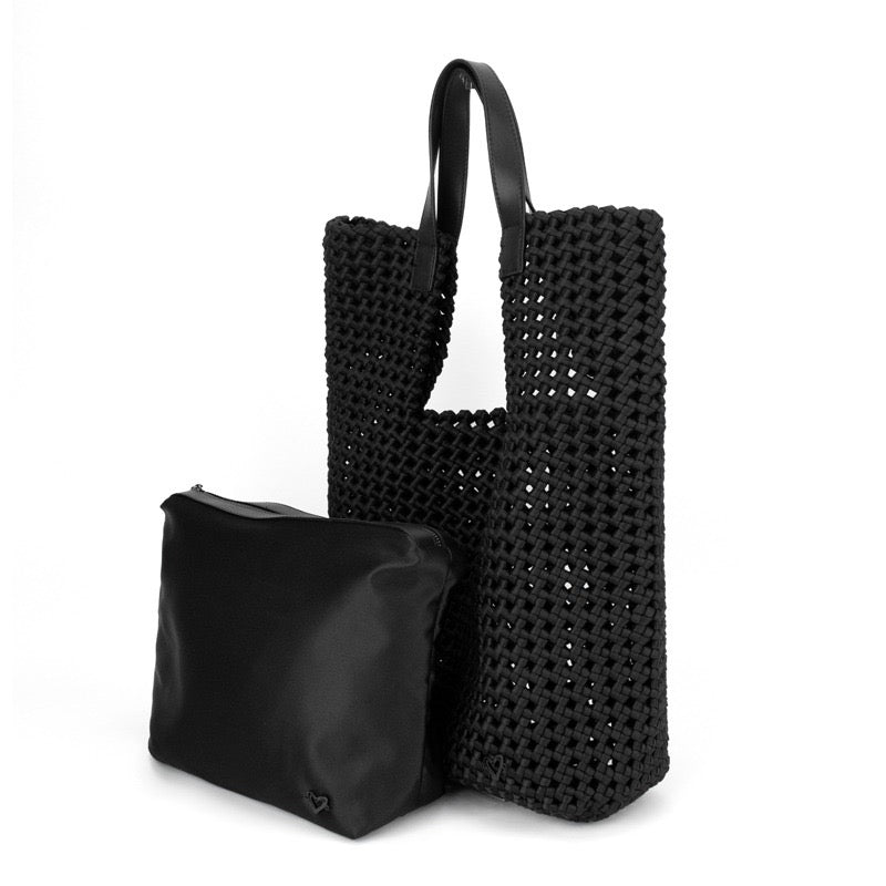 NEW: Eston Woven Tote - Black preneLOVE®