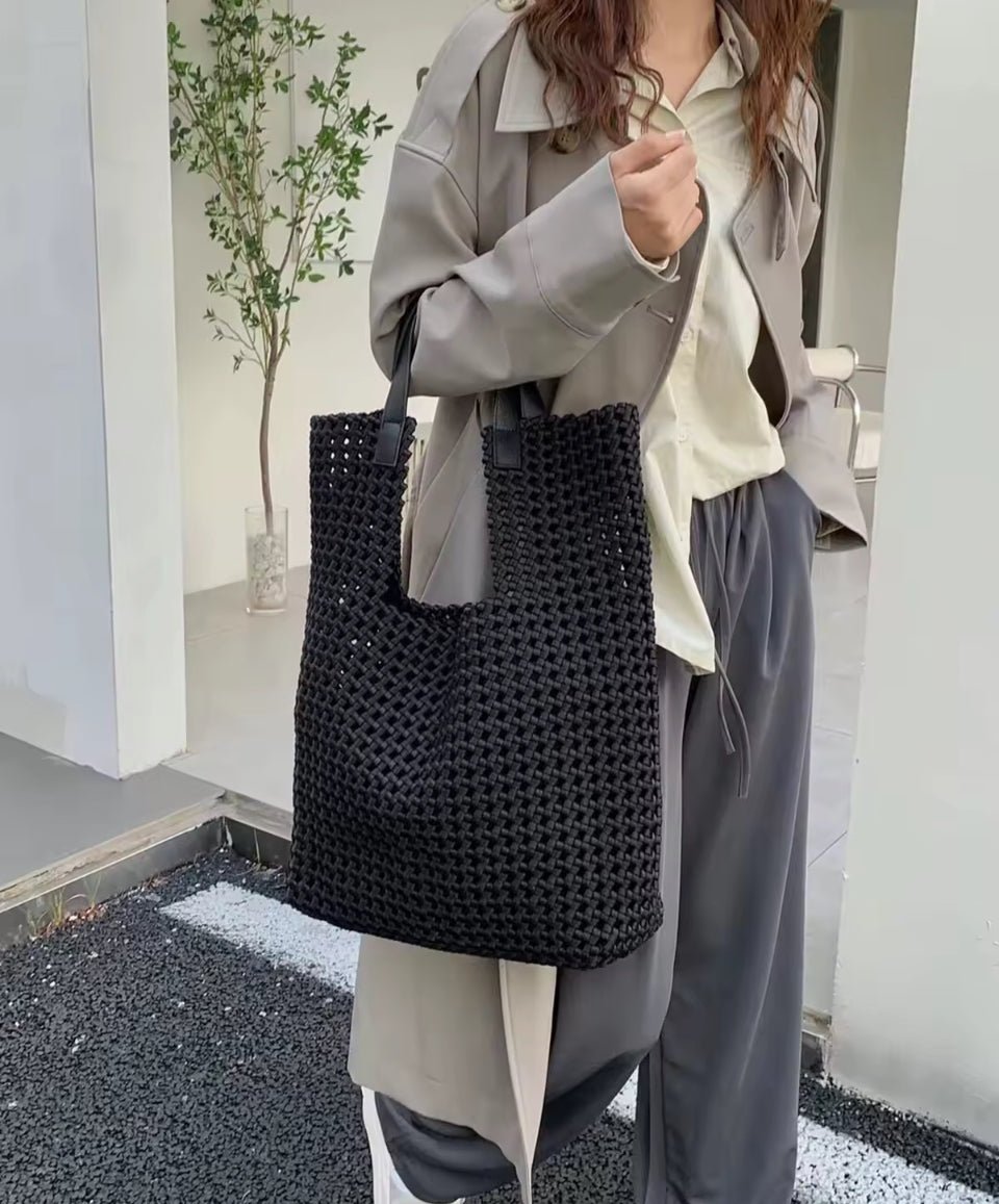 NEW: Eston Woven Tote - Black preneLOVE®