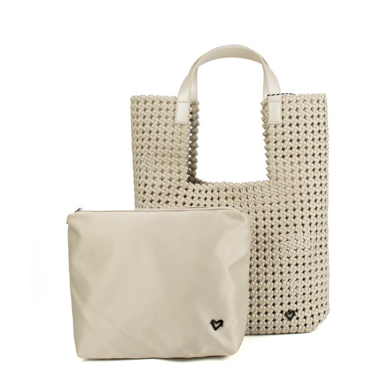 NEW: Eston Woven Tote - Bone preneLOVE®