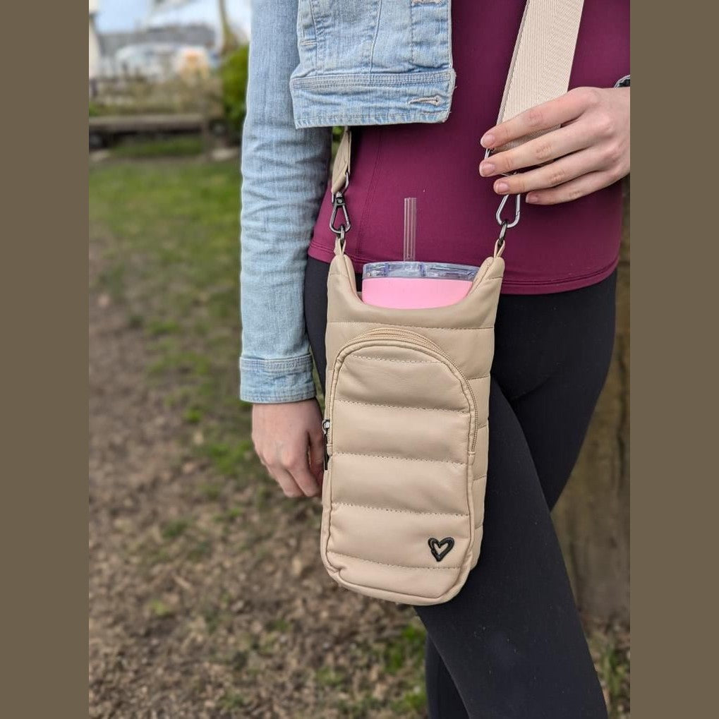 NEW: Hipster H2O Crossbody Bag - Vegan Leather Camel preneLOVE®