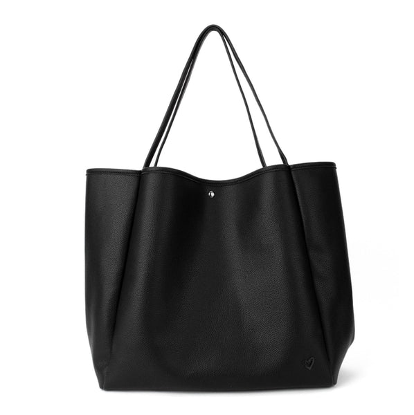 NEW: Keele Oversized Vegan Leather Tote - Black (Ships early April) preneLOVE®