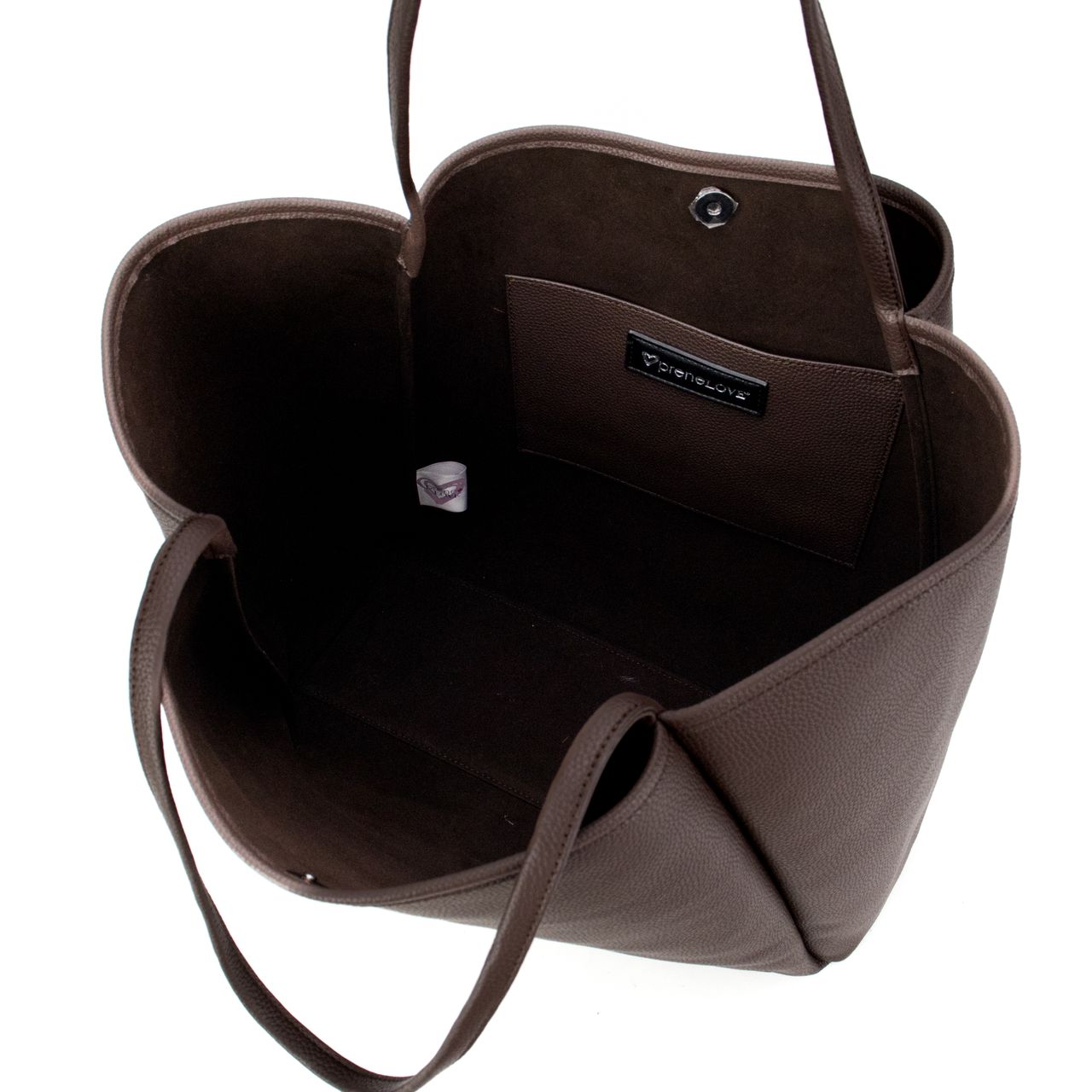 NEW: Keele Oversized Vegan Leather Tote - Chocolate (Ships Mid August) preneLOVE®