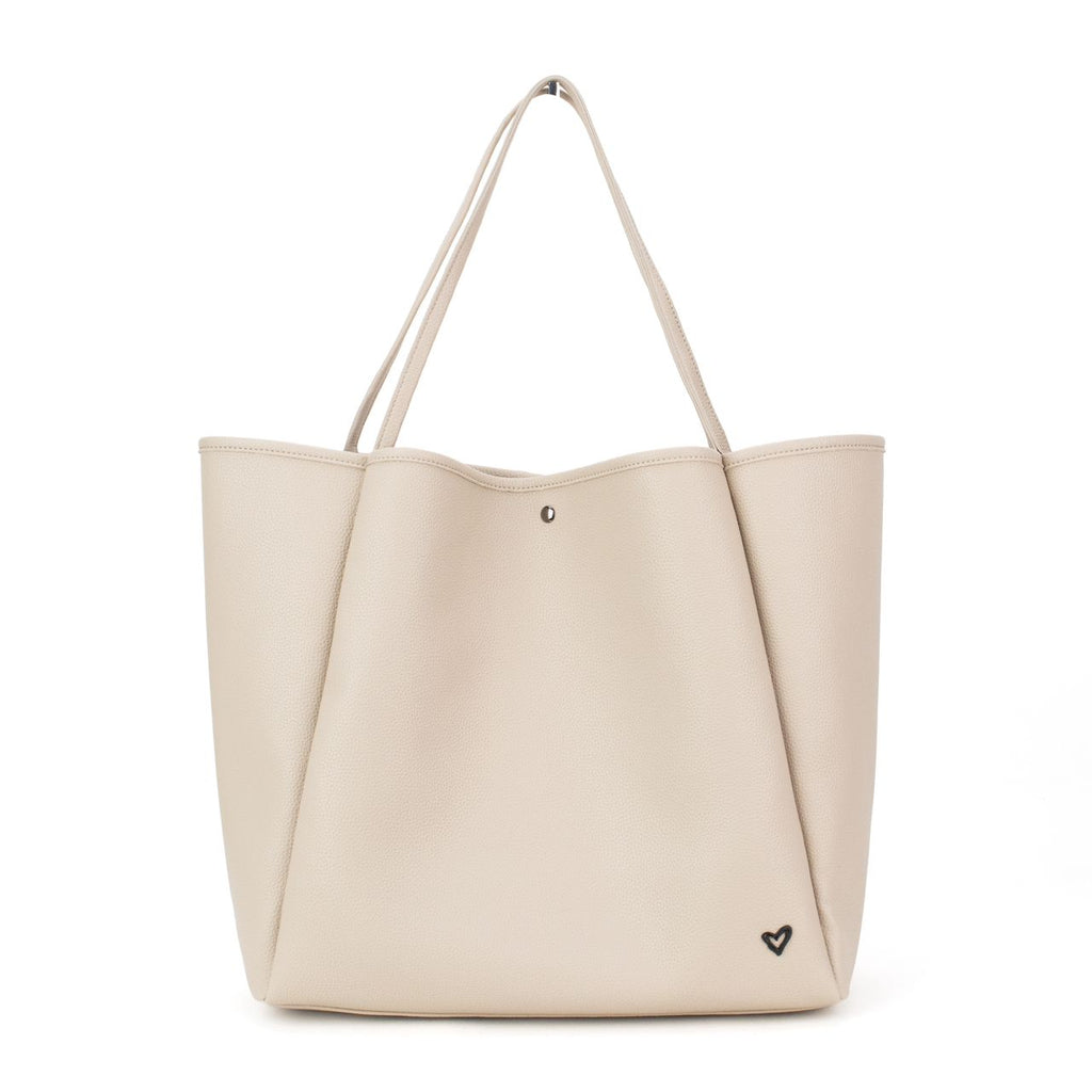 NEW: Keele Oversized Vegan Leather Tote - Sand (Ships early April) preneLOVE®