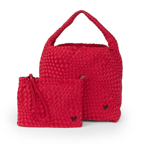 NEW: Langford Woven Hobo Tote - Cranberry Red preneLOVE®