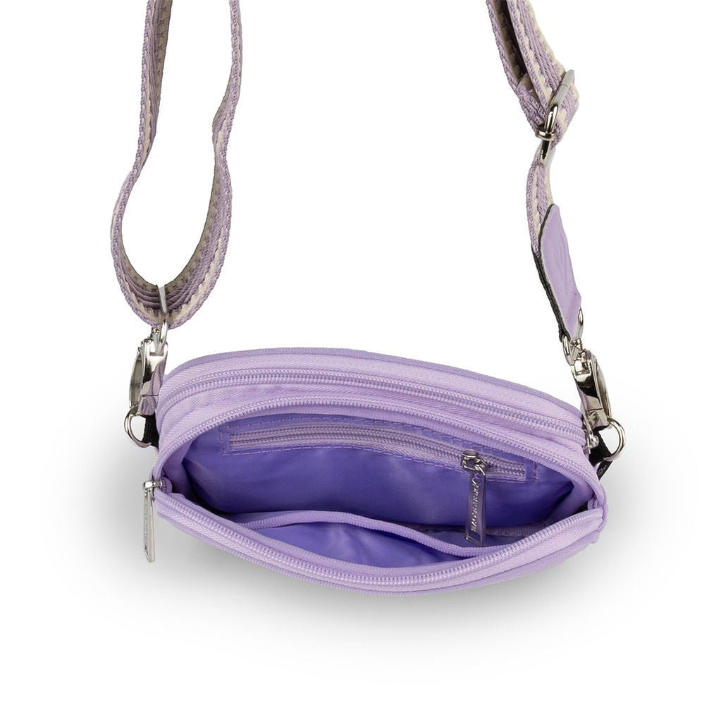 NEW: Lavender Snake - embossed Dual Zipper Belt/Crossbody Bag preneLOVE®