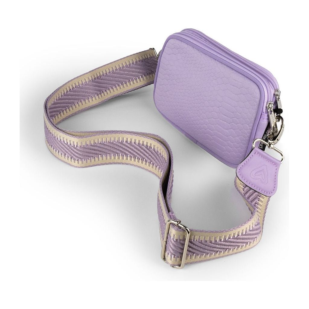 NEW: Lavender Snake - embossed Dual Zipper Belt/Crossbody Bag preneLOVE®