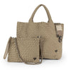 NEW: London Large Woven Tote - Stone preneLOVE®