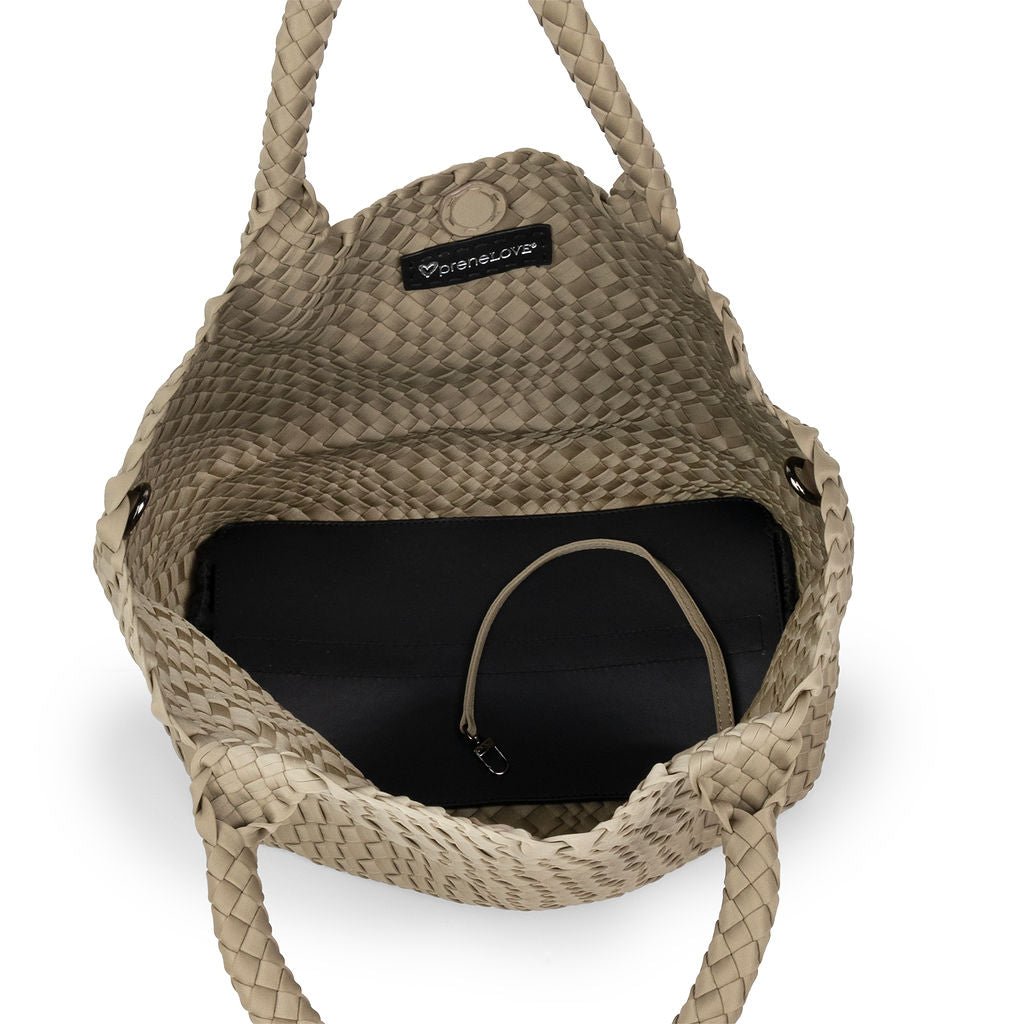 NEW: London Large Woven Tote - Stone preneLOVE®