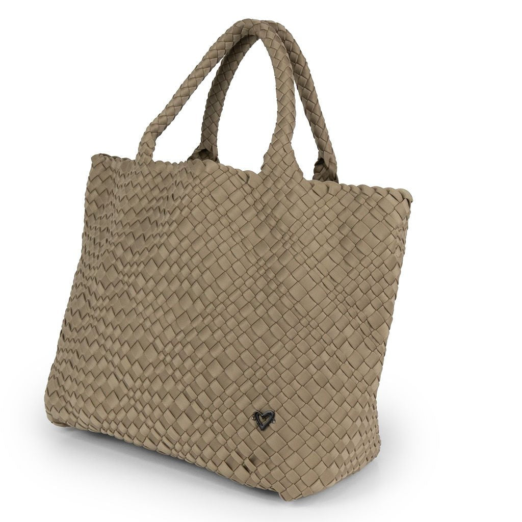 NEW: London Large Woven Tote - Stone preneLOVE®