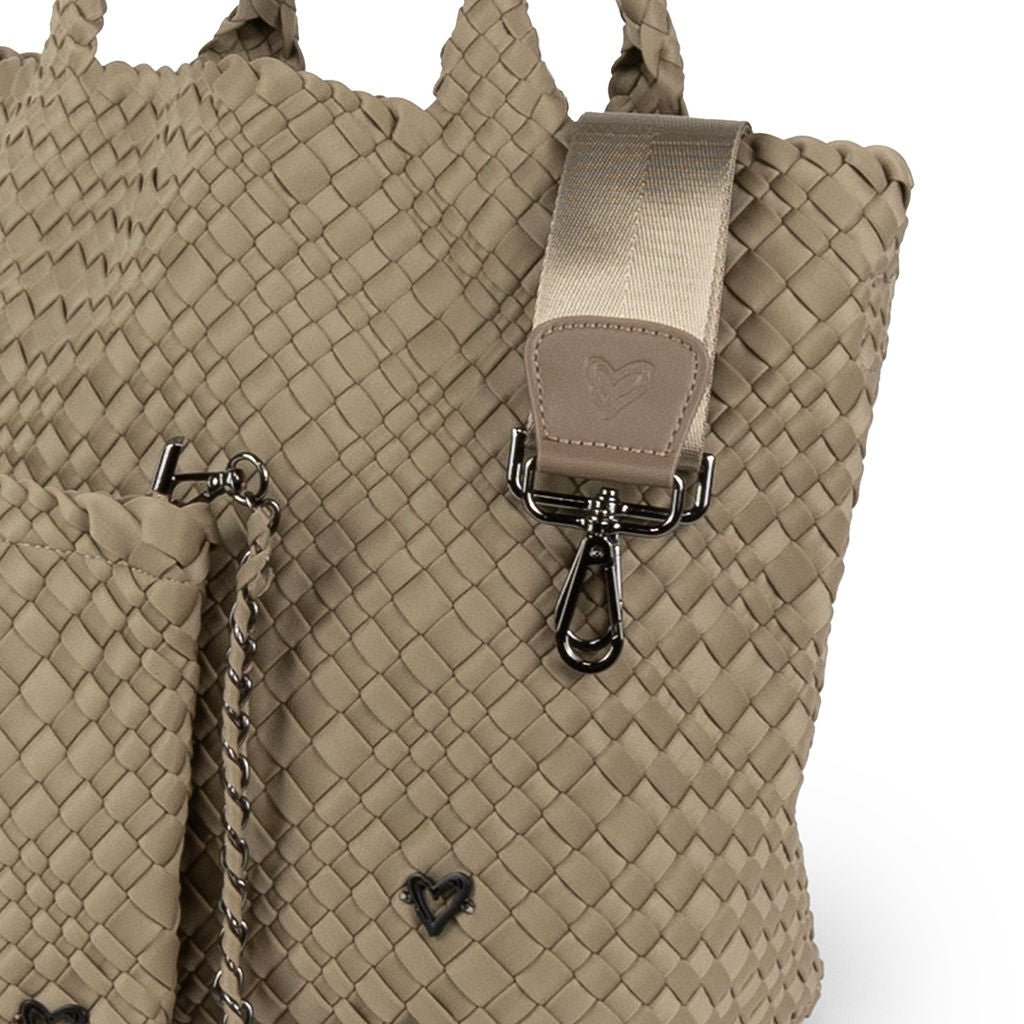 NEW: London Large Woven Tote - Stone preneLOVE®