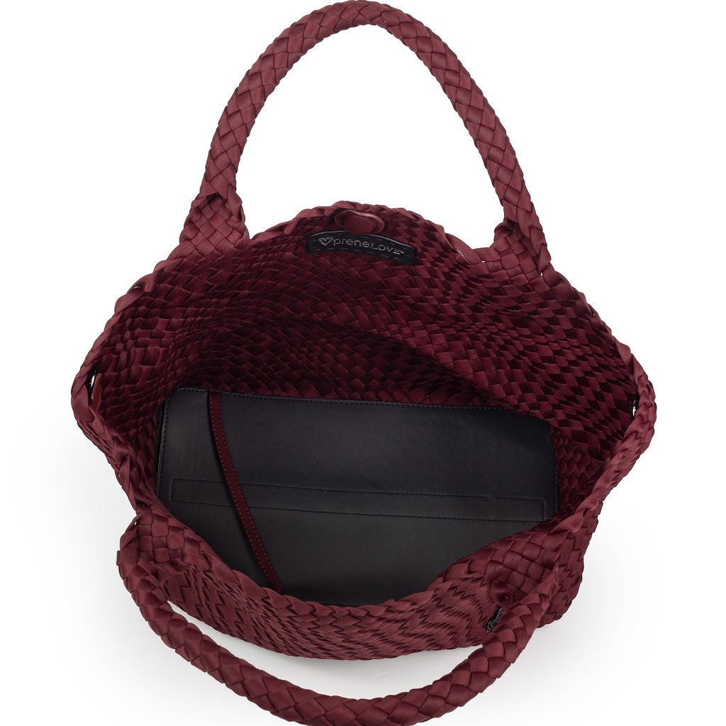 NEW: London Large Woven Tote - Wine preneLOVE®