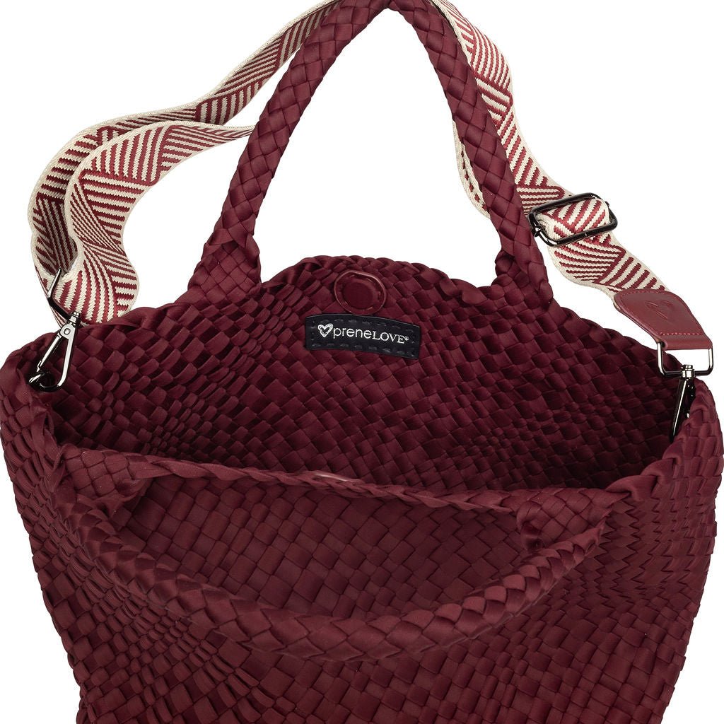 NEW: London Large Woven Tote - Wine preneLOVE®