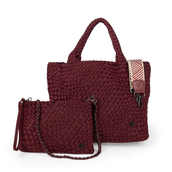 NEW: London Large Woven Tote - Wine preneLOVE®