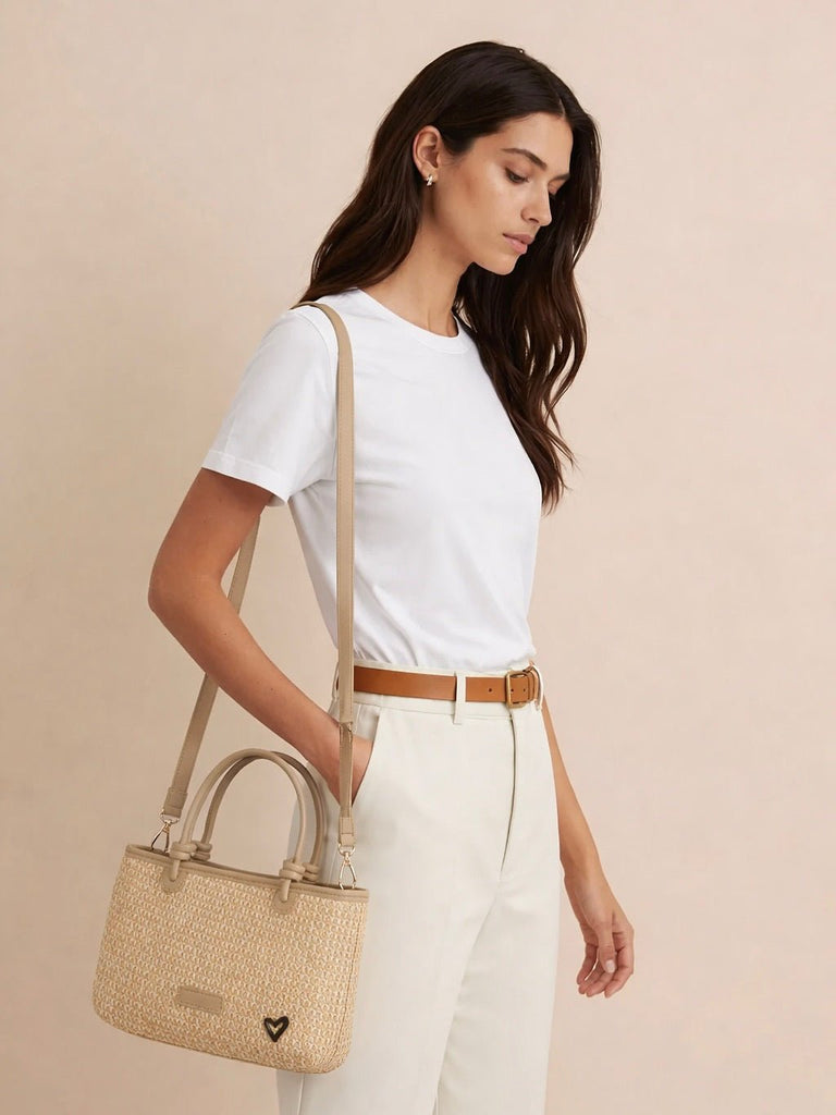 NEW: Montrose Raffia Crossbody Tote preneLOVE®
