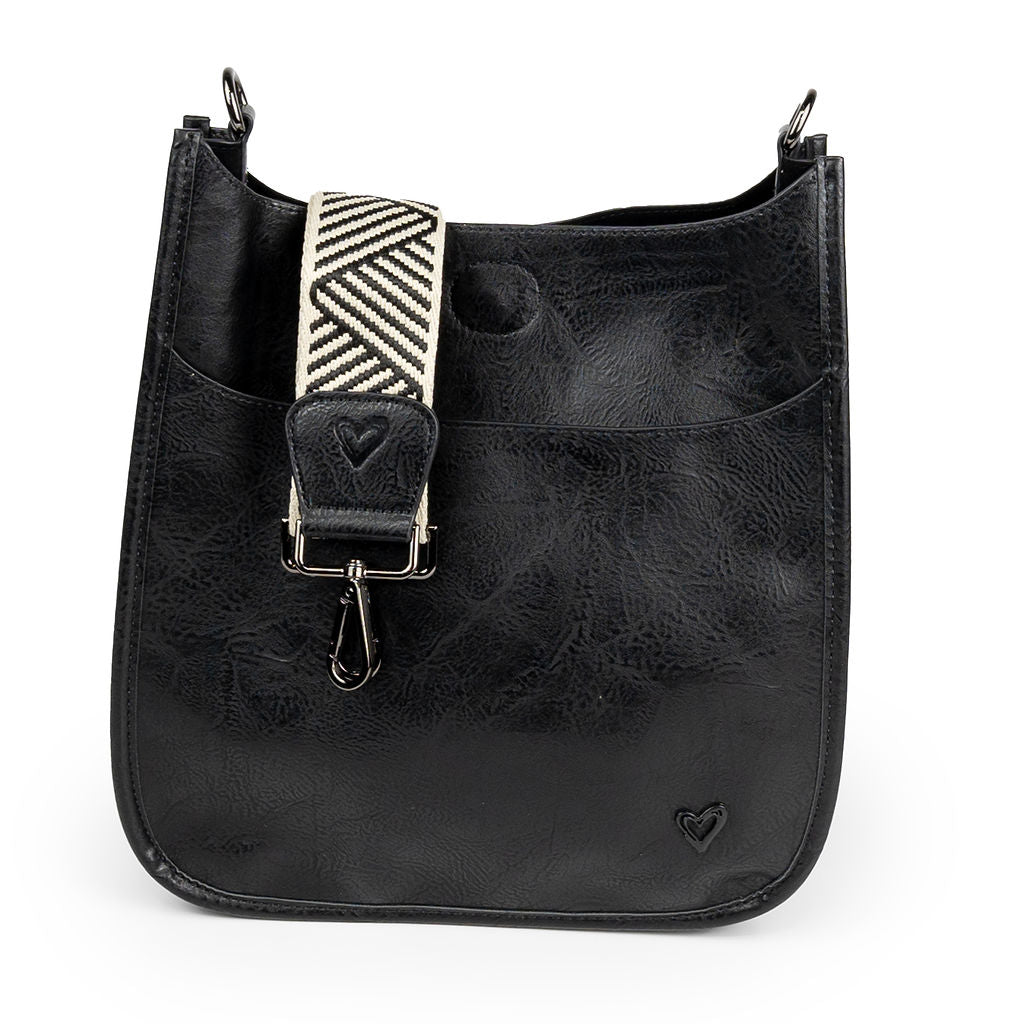 Leather messenger crossbody bag sale