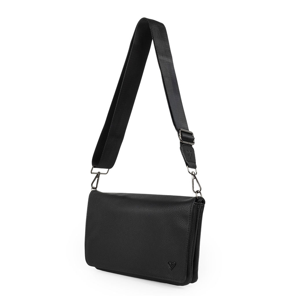 NEW: Ritson Vegan Leather Crossbody Bag - Black preneLOVE®