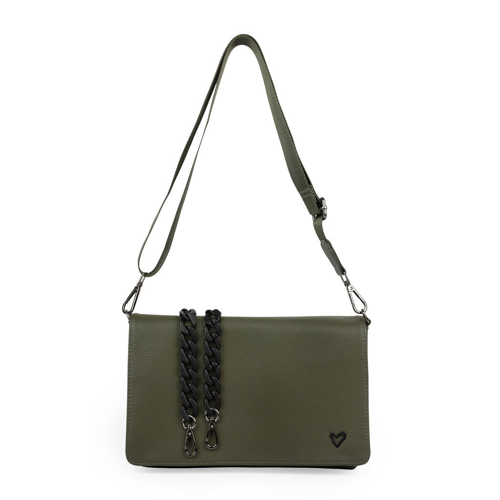 NEW: Ritson Vegan Leather Crossbody Bag - Olive preneLOVE®