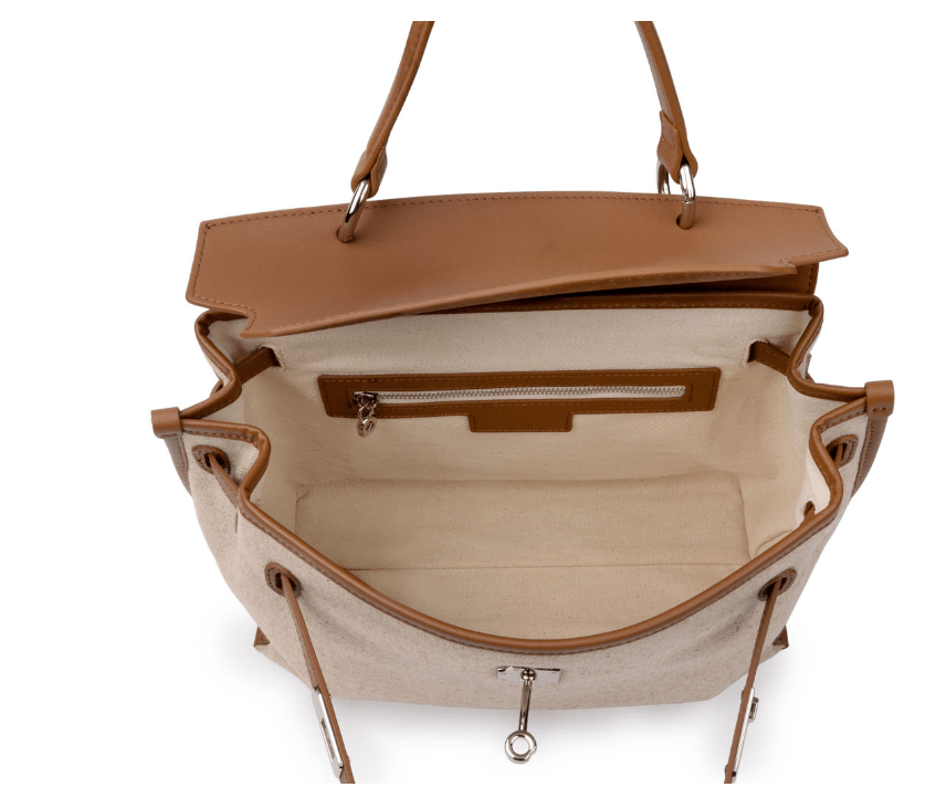 NEW: Rosseau Genuine Leather & Linen Convertible Handbag/Backpack preneLOVE®