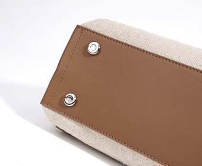 NEW: Rosseau Genuine Leather & Linen Convertible Handbag/Backpack preneLOVE®