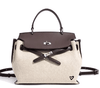 NEW: Rosseau Genuine Leather & Linen Convertible Handbag/Backpack preneLOVE®