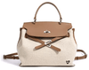 NEW: Rosseau Genuine Leather & Linen Convertible Handbag/Backpack preneLOVE®