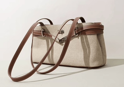 NEW: Rundle Genuine Leather & Linen Handbag preneLOVE®
