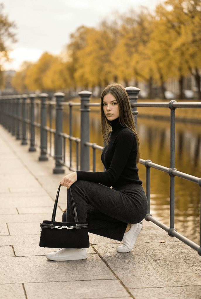 NEW: Rundle Genuine Leather & Linen Handbag preneLOVE®