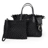 NEW: Taunton Small Woven Tote (Fringed Top) - Black preneLOVE®