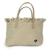 NEW: Taunton Small Woven Tote (Fringed Top) - Khaki preneLOVE®